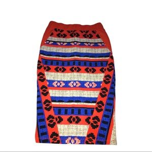 Gianni Bini Aztec Print Pencil Skirt